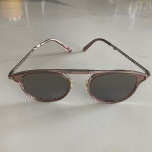 Garrett Leight Van Buren Combo Desert Sun Glassess 46mm- Rose Silver Frames